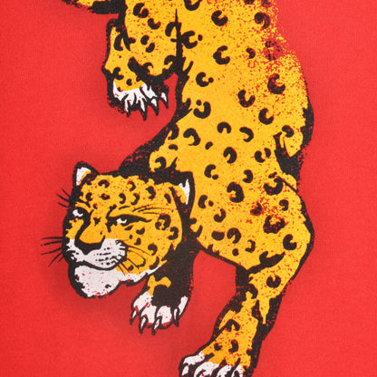 Leopard Printed Sweatshirt Red