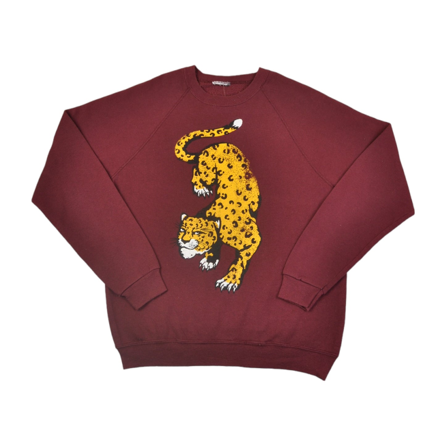Leopard Printed Sweatshirt Burgundy