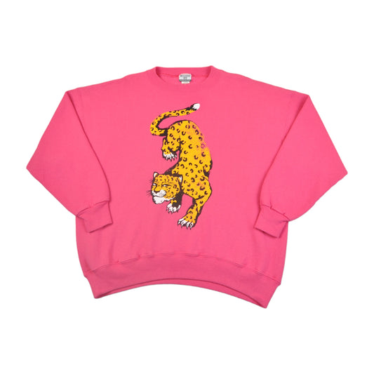 Leopard Printed Sweatshirt Pink