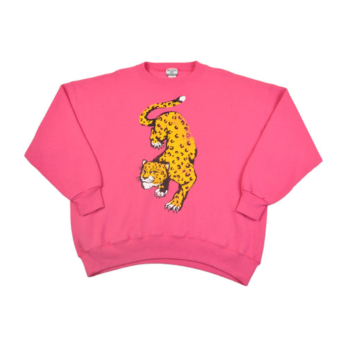 Leopard Printed Sweatshirt Pink