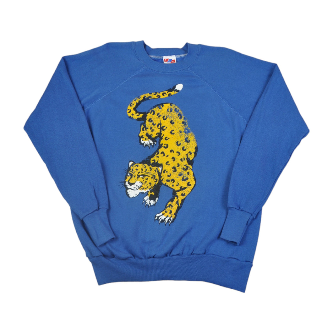 Leopard Printed Sweatshirt Blue