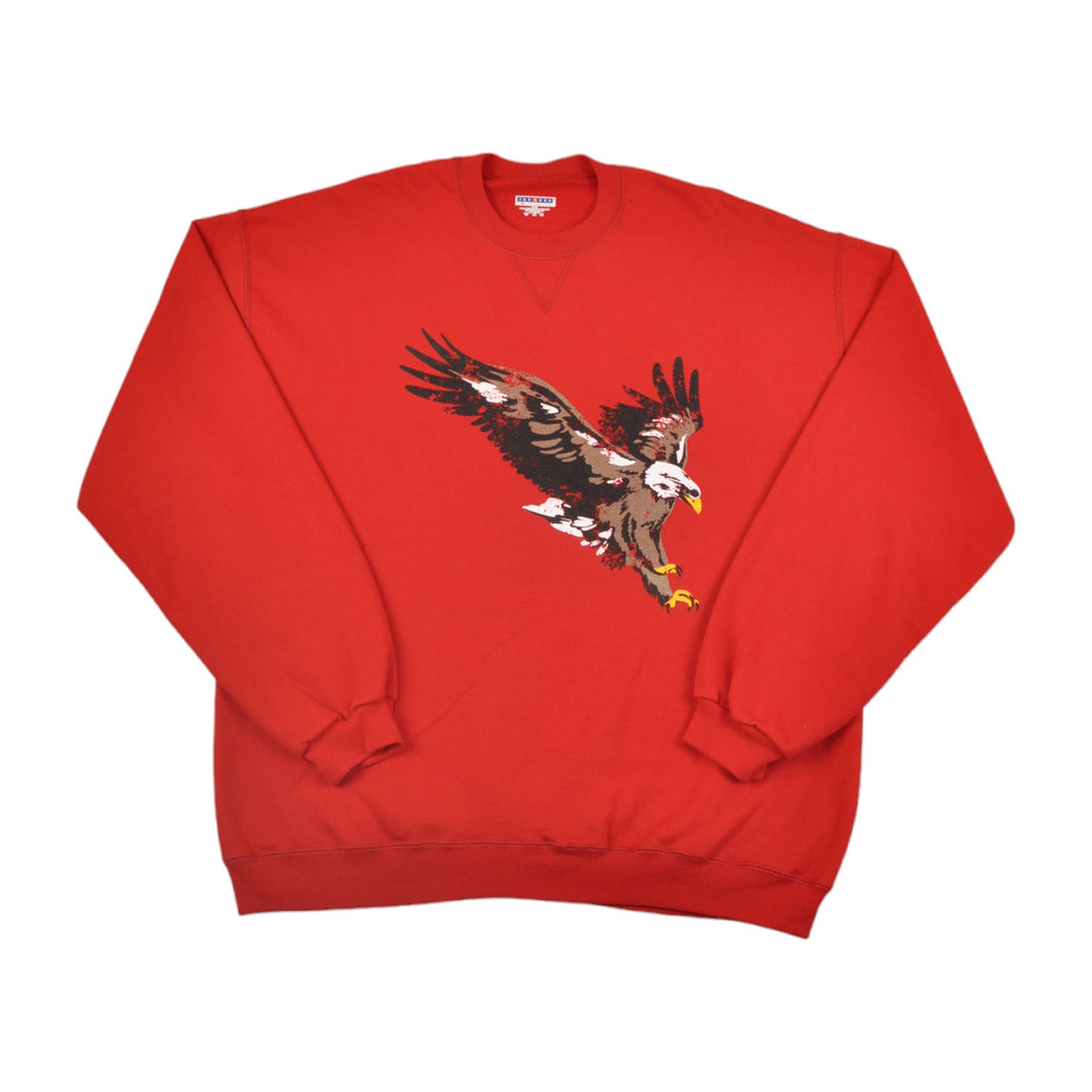 Eagle Printed Sweatshirt Red