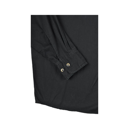 Vintage Wrangler Cotton Shirt Long Sleeved Black Small