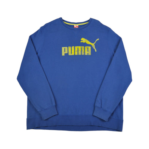 Vintage Puma Crew Neck Sweatshirt Blue XXXL