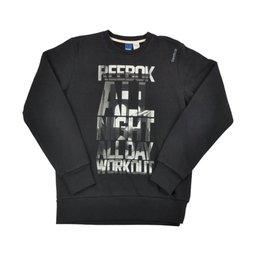 Vintage Reebok Crewneck Sweatshirt Black Small