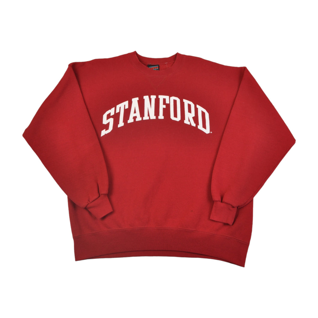 Vintage Stanford University Sweatshirt Red XL