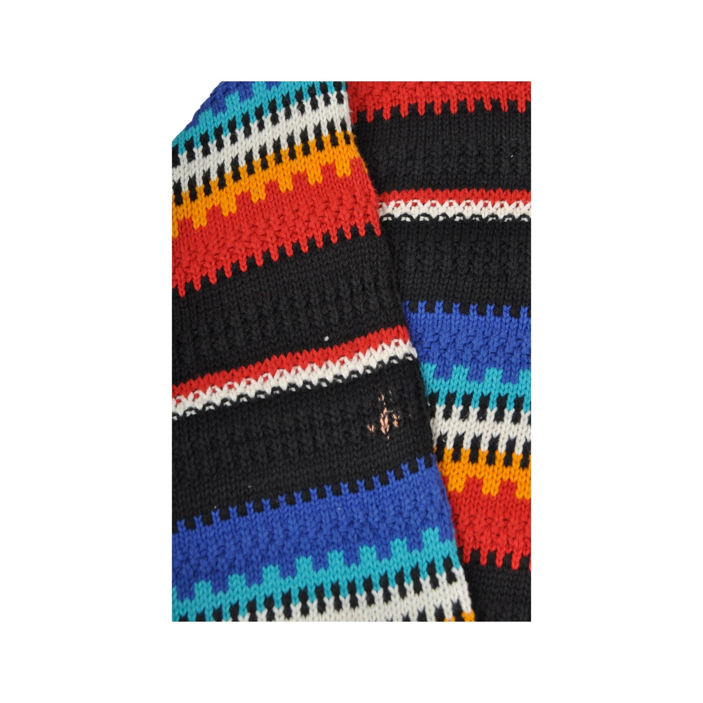 Vintage Knitwear Roll Neck Sweater Striped Pattern Ladies Small