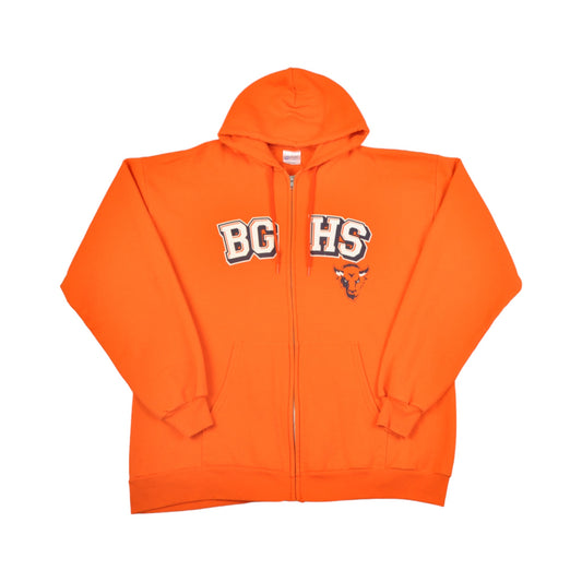 Vintage Buffalo Grove Bisons Hoodie Sweatshirt Orange XL