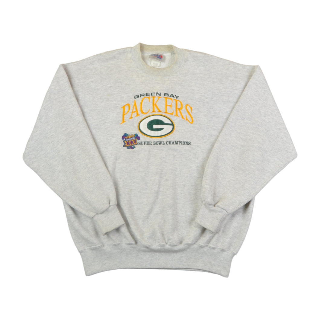 Vintage NFL Green Bay Packers Super Bowl Sweatshirt Grey XL