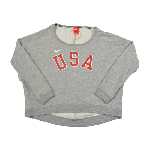 Vintage Nike Olympic Team Crew Neck Sweatshirt Grey  Ladies Large