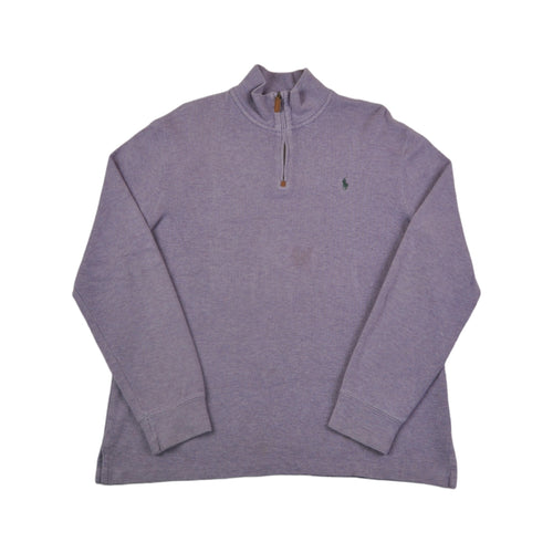 Vintage POLO Ralph Lauren 1/4 Zip Pullover Sweater Purple Large