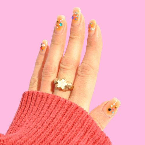 Star Child Gold Chunky Statement Ring