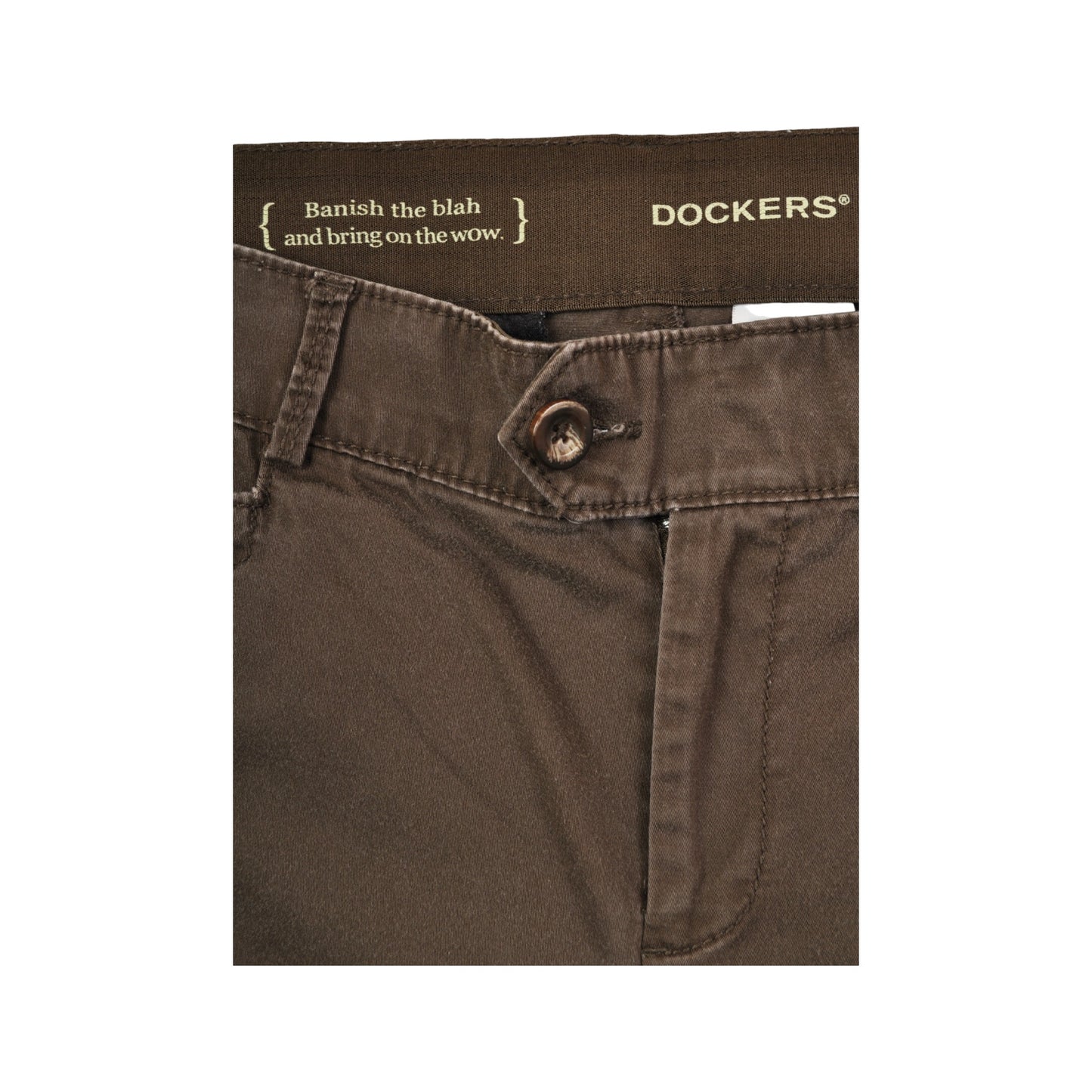 Vintage Y2K Dockers Chino Cotton Pants Brown Ladies W36 L32