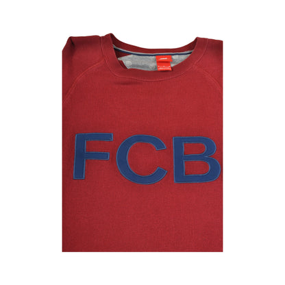 Vintage Nike Barcelona Football Club Crew Neck Sweatshirt Burgundy Medium