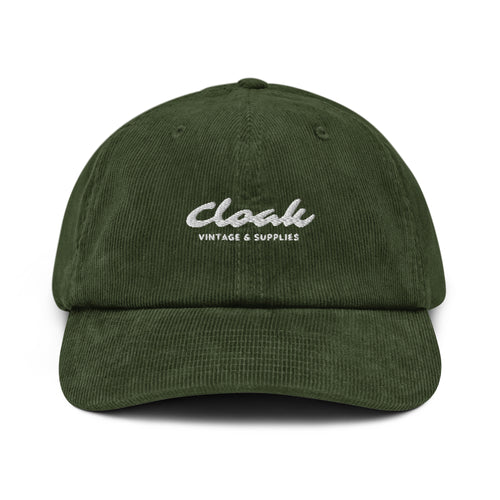 Corduroy Cap Cloak Vintage & Supplies Green One Size