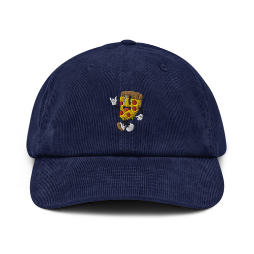 Corduroy Cap Pizza Face Navy One Size