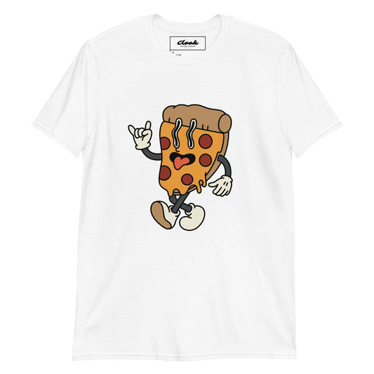 Pizza Face Printed T-Shirt White (S-XXXL)