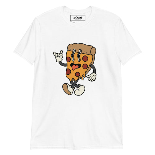 Pizza Face Printed T-Shirt White (S-XXXL)
