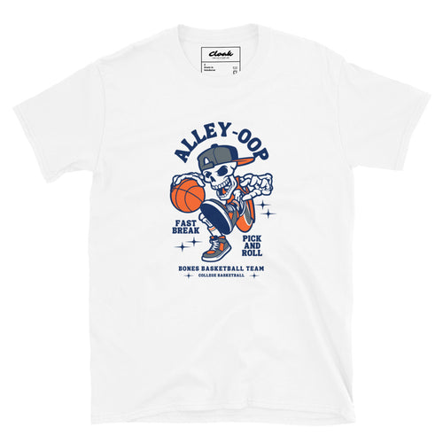 Bones Basketball Printed T-Shirt White (S-XXXL)