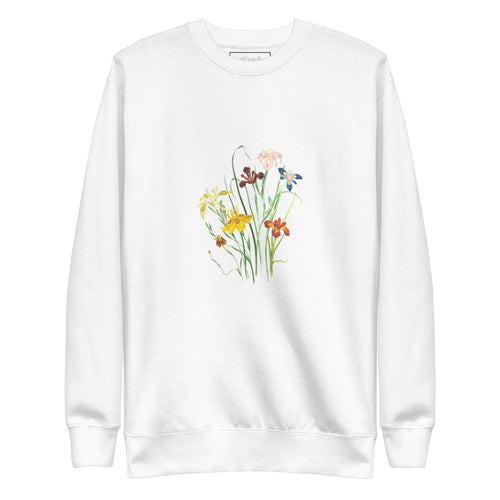 Flowers Printed Sweatshirt White (S-XXL)