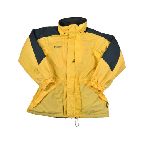 Vintage Columbia Jacket Waterproof Zip in Fleece Layer Yellow Large