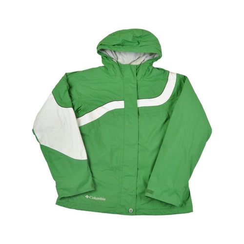 Vintage Columbia Jacket Waterproof Green/White Ladies Medium