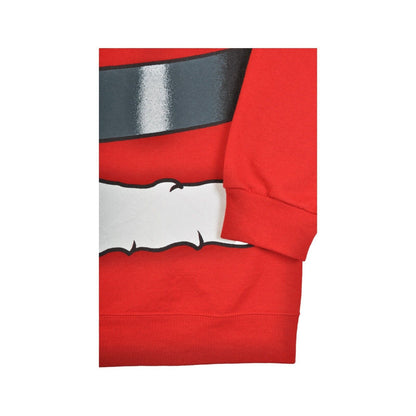 Vintage Christmas Sweatshirt Santa Costume Red XL