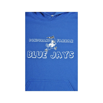 Vintage Blue Jays Hoodie Sweatshirt Blue Medium